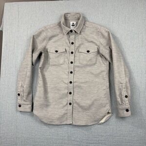 Tradlands Top Womens S Heather Gray Thick Flannel USA Made Shacket Shirt